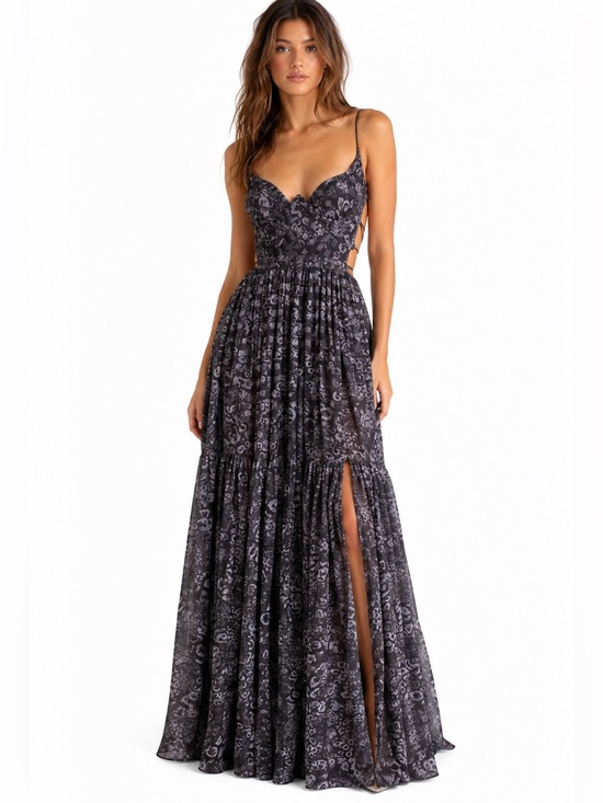 Lucia’s Sarto Dresses & Skirts - Lucia’s Sarto black brown dress corset backless size small